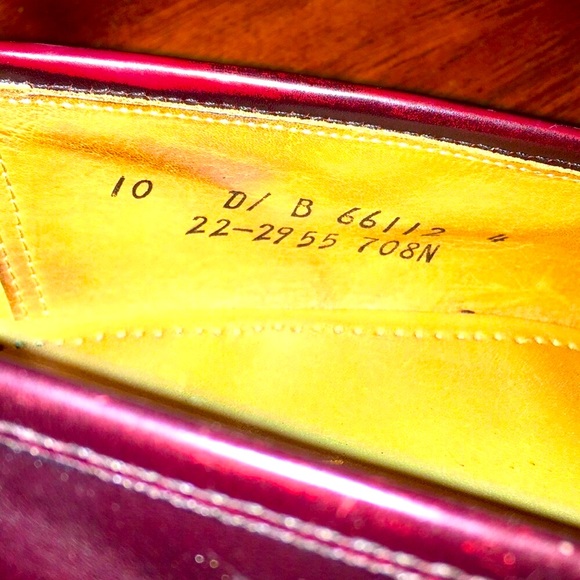 J & M Burgundy Optima Tassel Kiltie Loafer 10 D/B - Picture 10 of 10